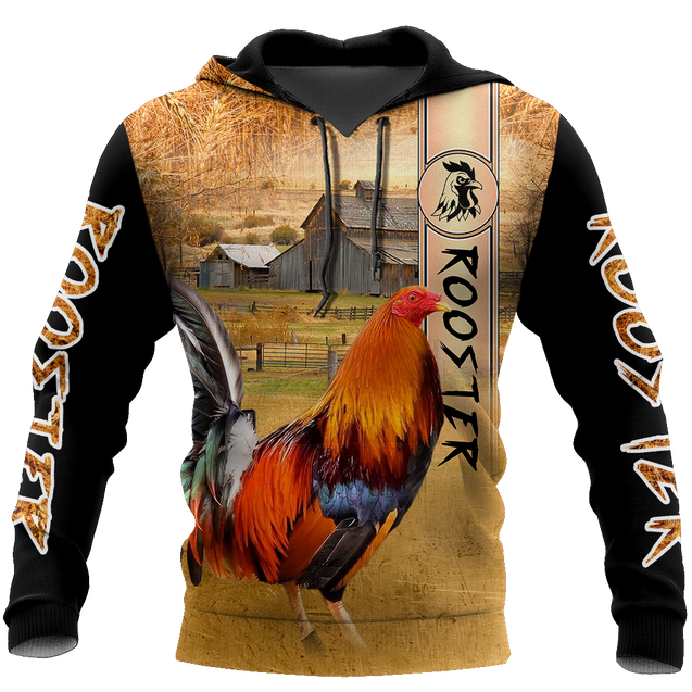 Rooster 3D All Over Printed Shirts for Men and Women AM251201-Apparel-TT-Hoodie-S-Vibe Cosy™