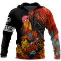 Rooster 3D All Over Printed Shirts for Men and Women AM030104-Apparel-TT-Hoodie-S-Vibe Cosy™