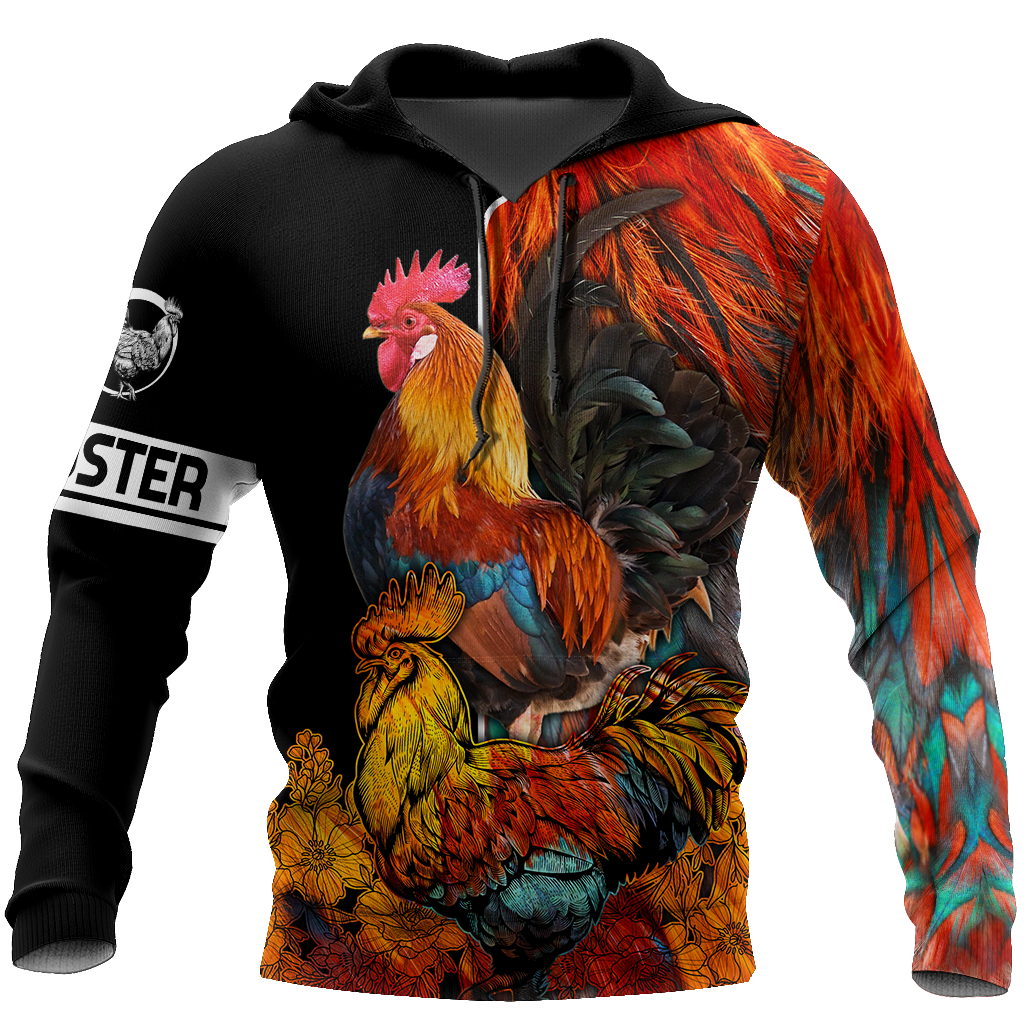 Rooster 3D All Over Printed Shirts for Men and Women AM030104-Apparel-TT-Hoodie-S-Vibe Cosy™