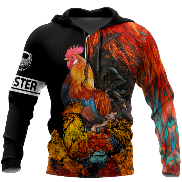 Rooster 3D All Over Printed Shirts for Men and Women AM030104-Apparel-TT-Hoodie-S-Vibe Cosy™