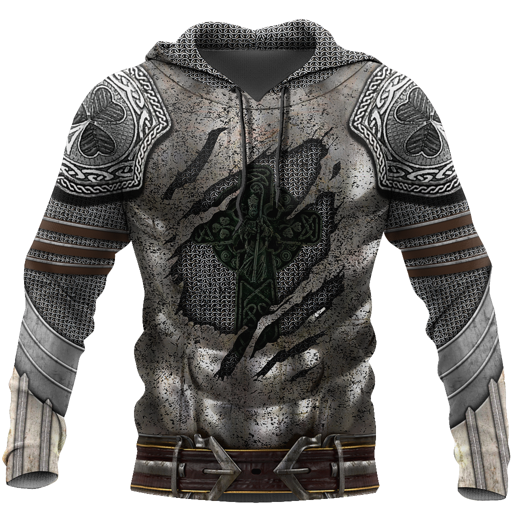 Irish Armor Knight Warrior Chainmail 3D All Over Printed Shirts For Men and Women AM050302-Apparel-TT-Hoodie-S-Vibe Cosy™