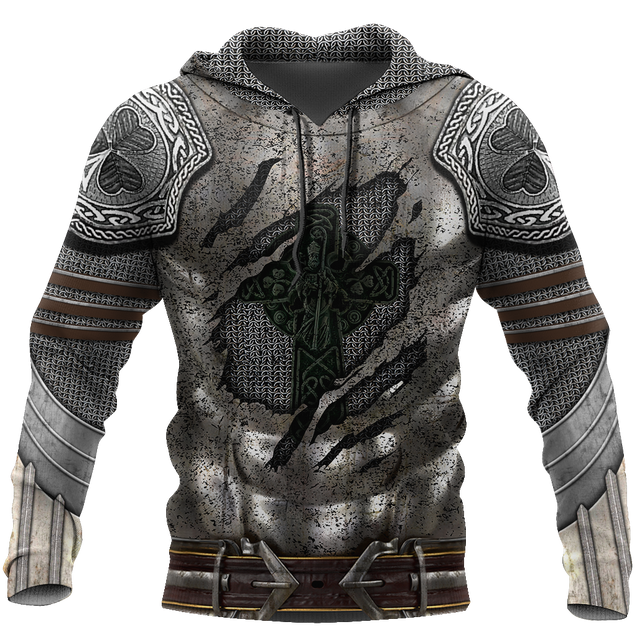 Irish Armor Knight Warrior Chainmail 3D All Over Printed Shirts For Men and Women AM050302-Apparel-TT-Hoodie-S-Vibe Cosy™