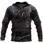 3D All Over Printed Vikings Armor Tops-Apparel-HP Arts-Hoodie-S-Vibe Cosy™