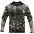 Irish Armor Warrior Knight Chainmail 3D All Over Printed Shirts For Men and Women AM260201-Apparel-TT-Zipped Hoodie-S-Vibe Cosy™