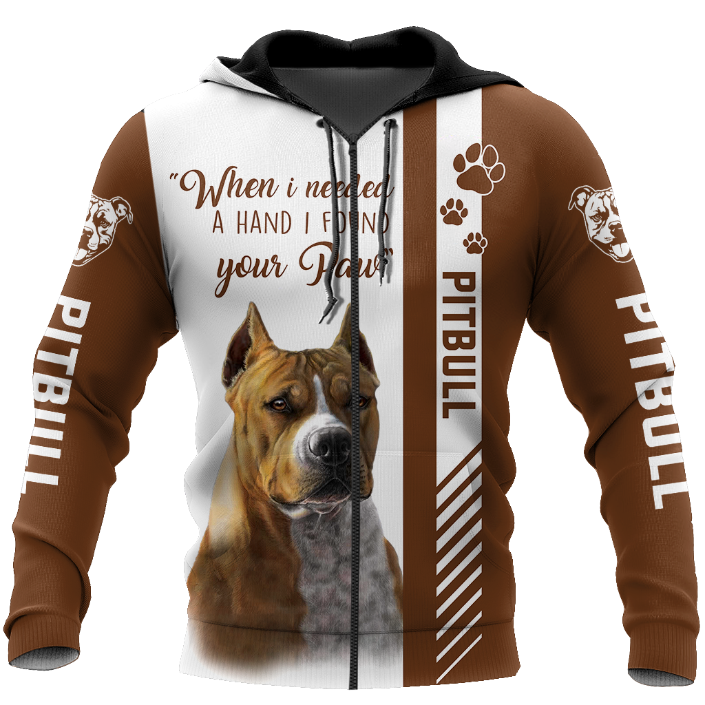 Pitbull 3D All Over Printed Shirts for Men and Women AM090106-Apparel-TT-Zipped Hoodie-S-Vibe Cosy™