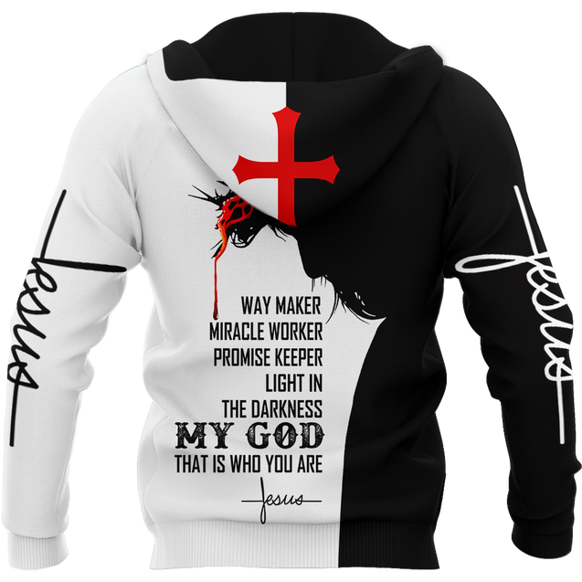 Way Maker Miracle Worker Promise Keeper Light In The Darkness-Apparel-HP Arts-Hoodie-S-Vibe Cosy™