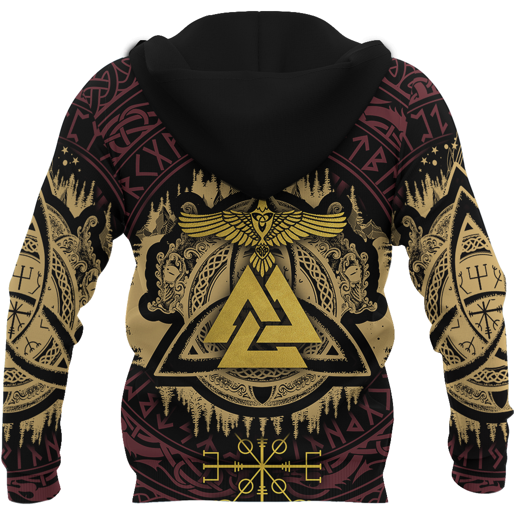Valknut Viking All Over-ALL OVER PRINT HOODIES-HP Arts-Hoodie-S-Vibe Cosy™