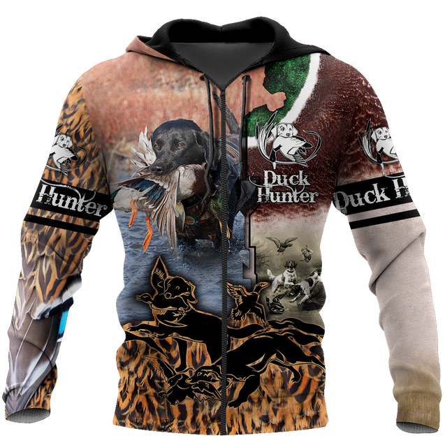 Mallard Duck Hunting 3D Printing Shirts for Men and Women AM020102-Apparel-TT-Zipped Hoodie-S-Vibe Cosy™