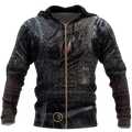 3D All Over Printed Vikings Armor Tops-Apparel-HP Arts-ZIPPED HOODIE-S-Vibe Cosy™