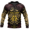 Valknut Viking All Over-ALL OVER PRINT HOODIES-HP Arts-Zipped-S-Vibe Cosy™