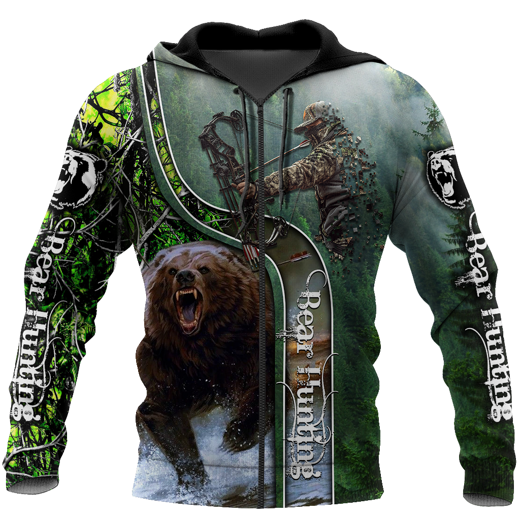 Bear hunting or Bow hunting camo 3D all over printed shirts for men and women AM111201 PL-Apparel-PL8386-zip-up hoodie-S-Vibe Cosy™