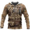 All Over Printed Marine Corps Uniforms-Apparel-HP Arts-ZIPPED HOODIE-S-Vibe Cosy™