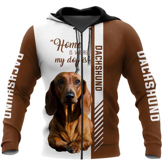 Dachshund 3D All Over Printed Shirts for Men and Women AM090101-Apparel-TT-Zipped Hoodie-S-Vibe Cosy™