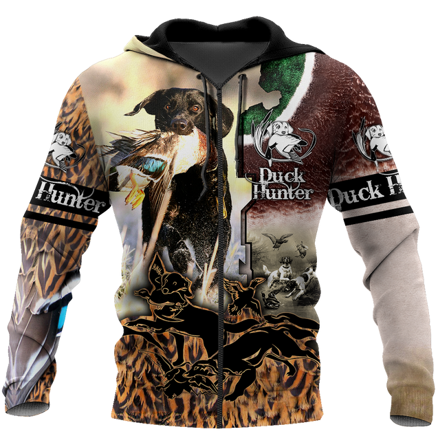 Mallard Duck Hunting 3D Printing Shirts for Men and Women AM020103-Apparel-TT-Zipped Hoodie-S-Vibe Cosy™