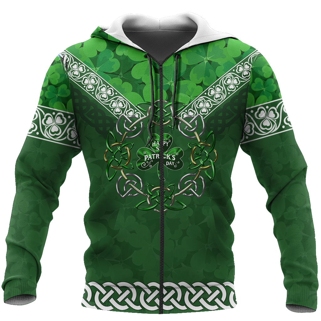 Irish Shamrock 3D All Over Printed Shirts For Men and Women AM270202-Apparel-TT-Zipped Hoodie-S-Vibe Cosy™