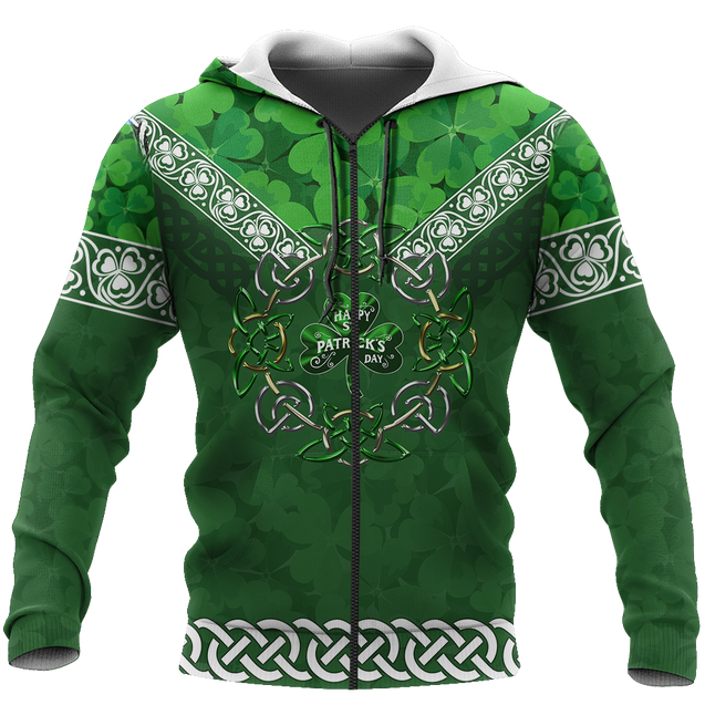 Irish Shamrock 3D All Over Printed Shirts For Men and Women AM270202-Apparel-TT-Zipped Hoodie-S-Vibe Cosy™