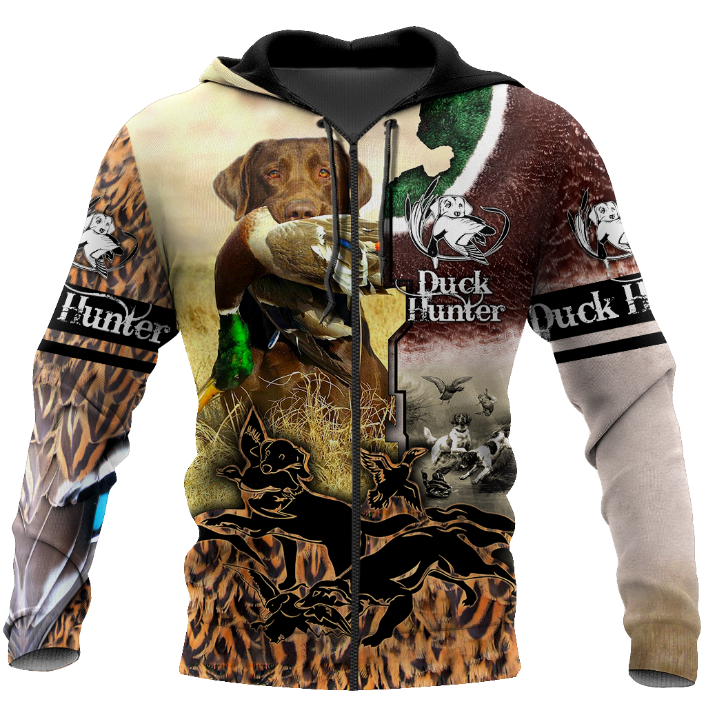 Mallard Duck Hunting 3D Printing Shirts for Men and Women AM020104-Apparel-TT-Zipped Hoodie-S-Vibe Cosy™