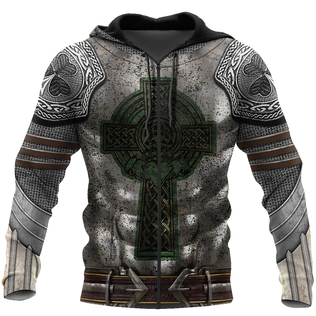 Irish Armor Warrior Chainmail 3D All Over Printed Shirts For Men and Women AM250204-Apparel-TT-Zipped Hoodie-S-Vibe Cosy™