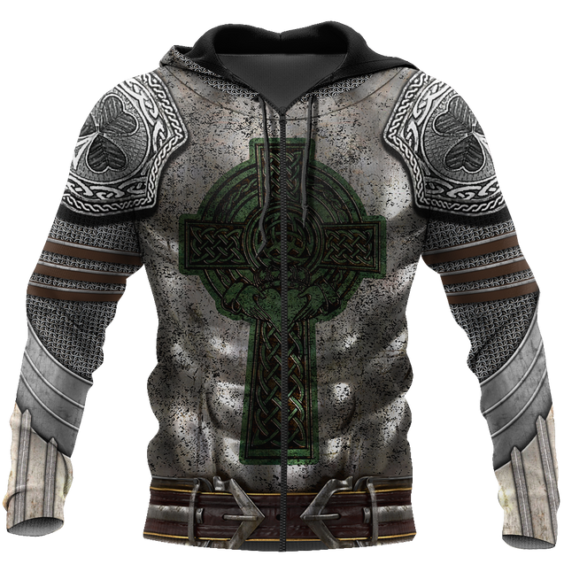 Irish Armor Warrior Chainmail 3D All Over Printed Shirts For Men and Women AM250204-Apparel-TT-Zipped Hoodie-S-Vibe Cosy™