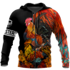 Rooster 3D All Over Printed Shirts for Men and Women AM030104-Apparel-TT-Zipped Hoodie-S-Vibe Cosy™