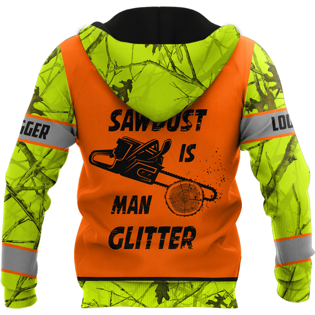 3D Chainsaw Logger Quotes Custom Name Unisex Shirts AM112047