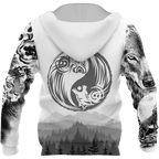 Wolf and tiger 3d hoodie shirt for men and women AM102034