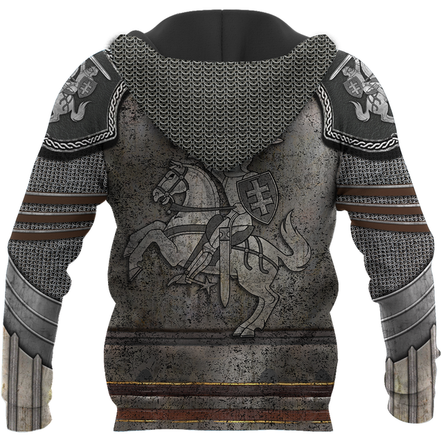 Lithuania Armor Knight Warrior Chainmail 3D All Over Printed Shirts For Men and Women AM120302-Apparel-TT-Hoodie-S-Vibe Cosy™