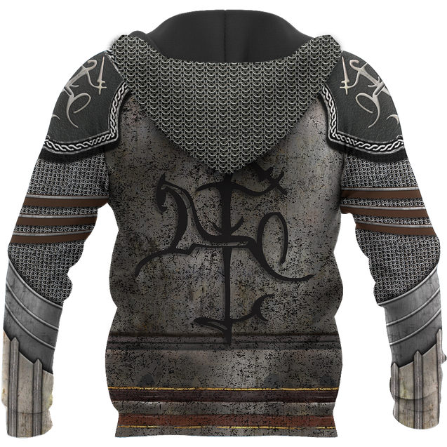 Lithuania Armor Knight Warrior Chainmail 3D All Over Printed Shirts For Men and Women AM120301-Apparel-TT-Hoodie-S-Vibe Cosy™