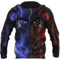 Red and blue wolf 3D hoodie shirt for men and women AM102013S