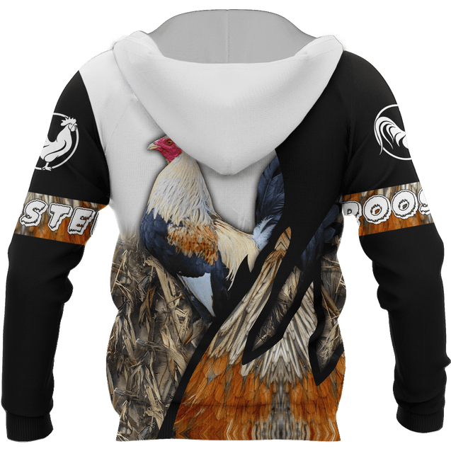 Love Rooster All 3D Over Printed Unisex Hoodie ML