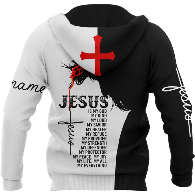 Premium Christian Jesus Catholic Customize Name 3D Printed Unisex Shirts