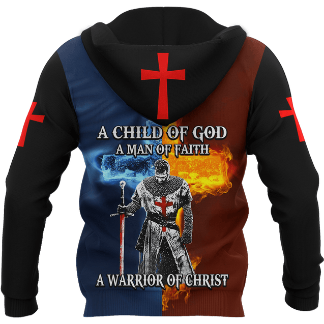 A Child Of God A Man Of Faith A Warrior Of Christ 3D All Over Printed Shirts TA063001S