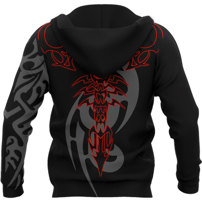 Scorpio Tattoo 3D All Over Printed Shirt for Men and Women