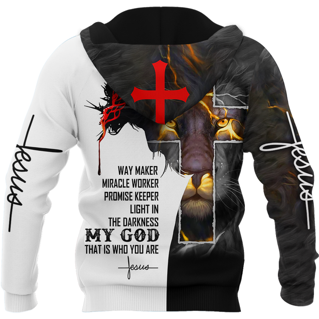 Easter Jesus - Way Maker Miracle Worker Promise Keeper Light In The Darkness-Apparel-HP Arts-Hoodie-S-Vibe Cosy™