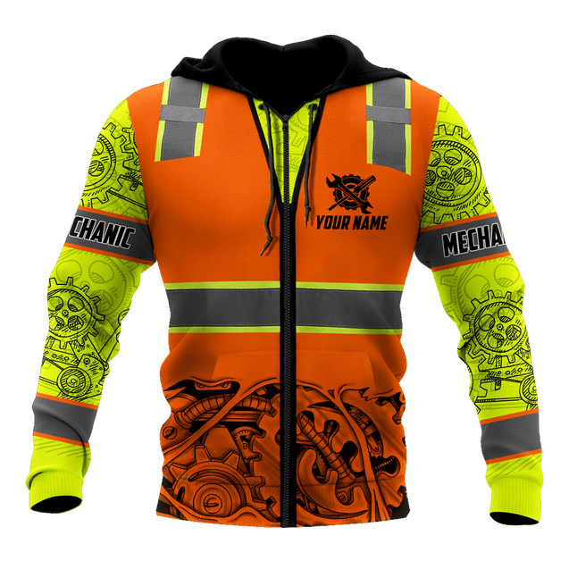 Personalized Mechanic Safety 3D All Over Printed Hoodie For Men and Women AM112033