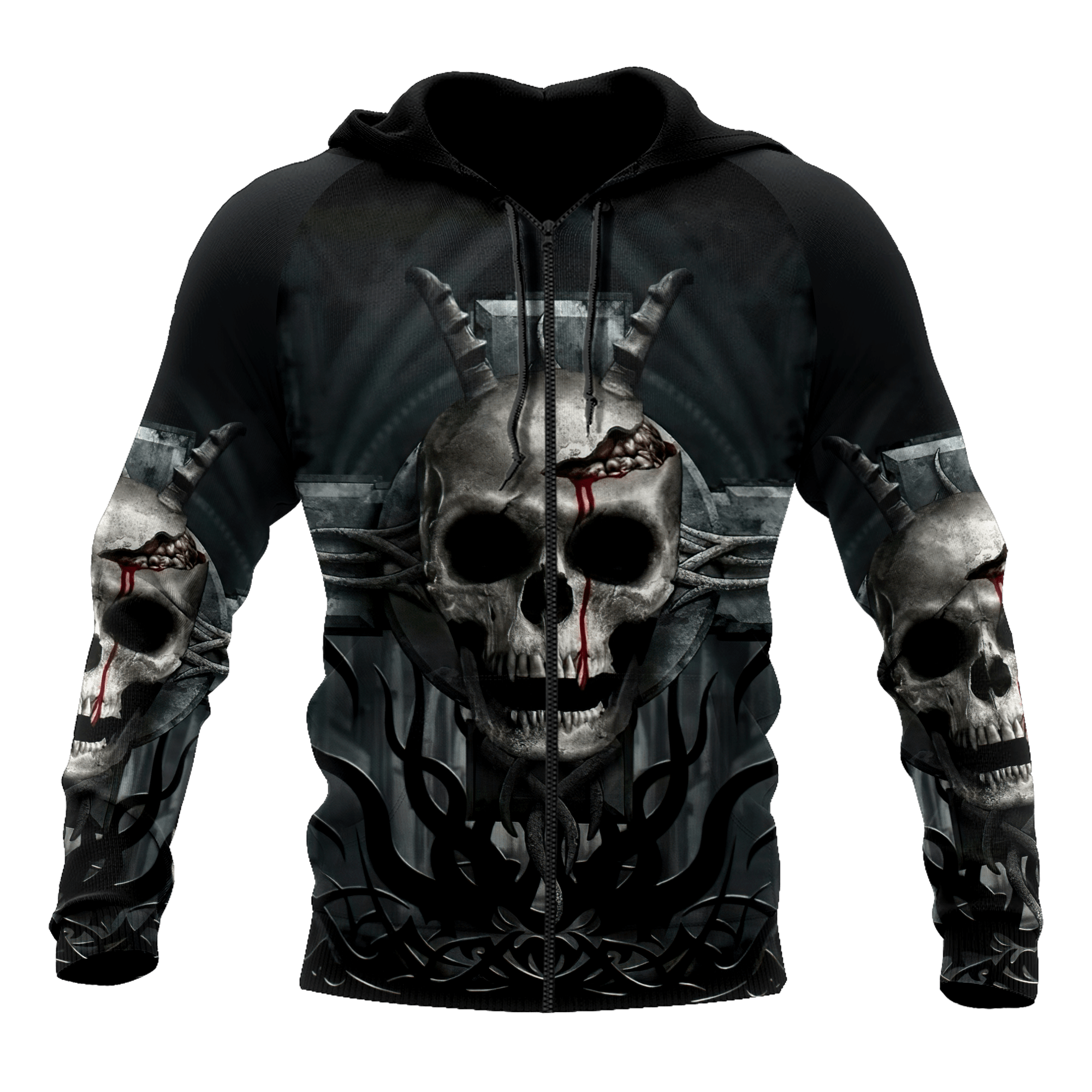Premium Skull Cross All Over Printed Shirts For Men And Women MEI