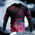 Purple Wolf 3D All Over Printed Hoodie Shirt by SUN AM290501-Apparel-SUN-Zipped Hoodie-S-Vibe Cosy™
