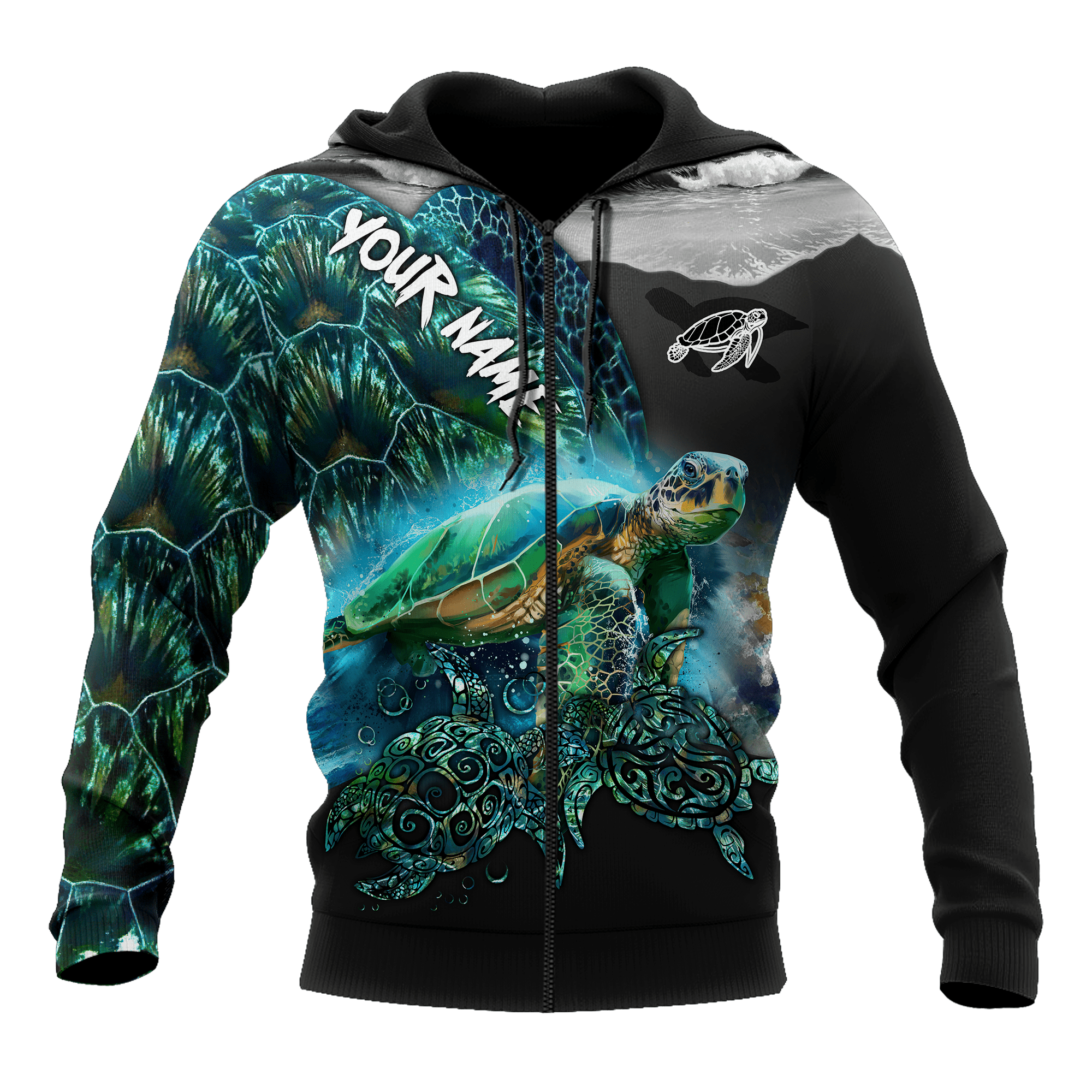 Turtle 3D Hoodie shirt for men and women customize name AM102025