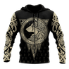 All Over Printed Viking Wolf Hoodie AM092055-MEI