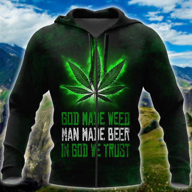 Hippie Green 3D All Over Printed Hoodie Shirt Limited by SUN AM310301-Apparel-SUN-Zipped Hoodie-S-Vibe Cosy™