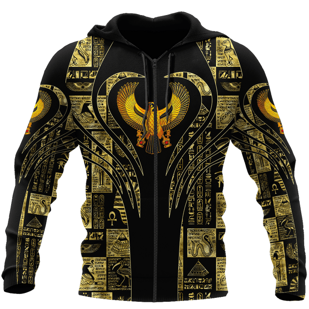 Wondeful Eagle Ancien Egypt Over Printed Hoodie