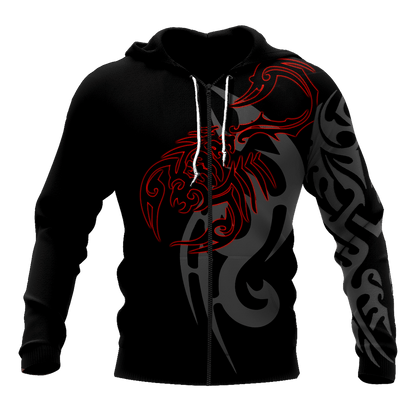 Scorpio Tattoo 3D All Over Printed Shirt for Men and Women