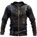 Vikings Armor Tops Pullover-Apparel-HP Arts-ZIPPED HOODIE-S-Vibe Cosy™