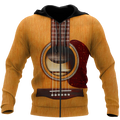 Wooden Guitar 3D All Over Printes-Apparel-HP Arts-Zipped Hoodie-S-Vibe Cosy™