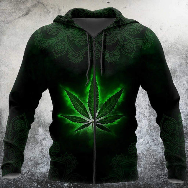 Hippie Green 3D All Over Printed Hoodie Shirt Limited by SUN AM310302-Apparel-SUN-Zipped Hoodie-S-Vibe Cosy™