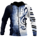 Music Notes Lady Loose 3D All Over Printes-Apparel-HP Arts-Zipped Hoodie-S-Vibe Cosy™