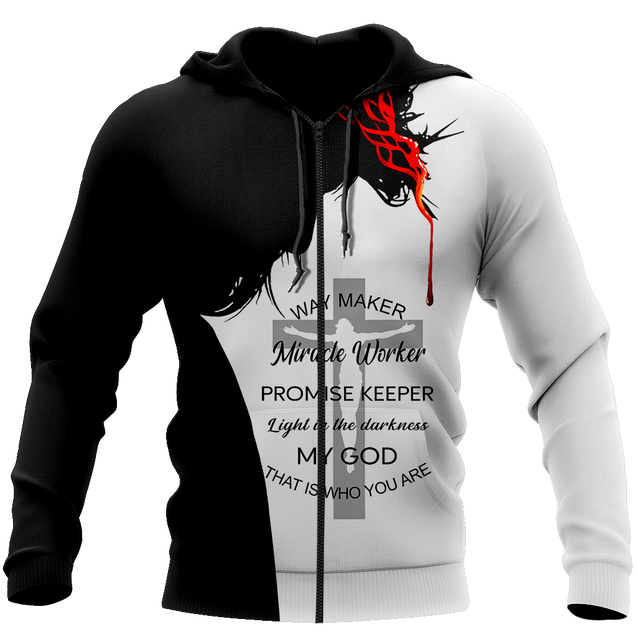 JESUS - WAY MAKER-Apparel-HP Arts-ZIPPED HOODIE-S-Vibe Cosy™