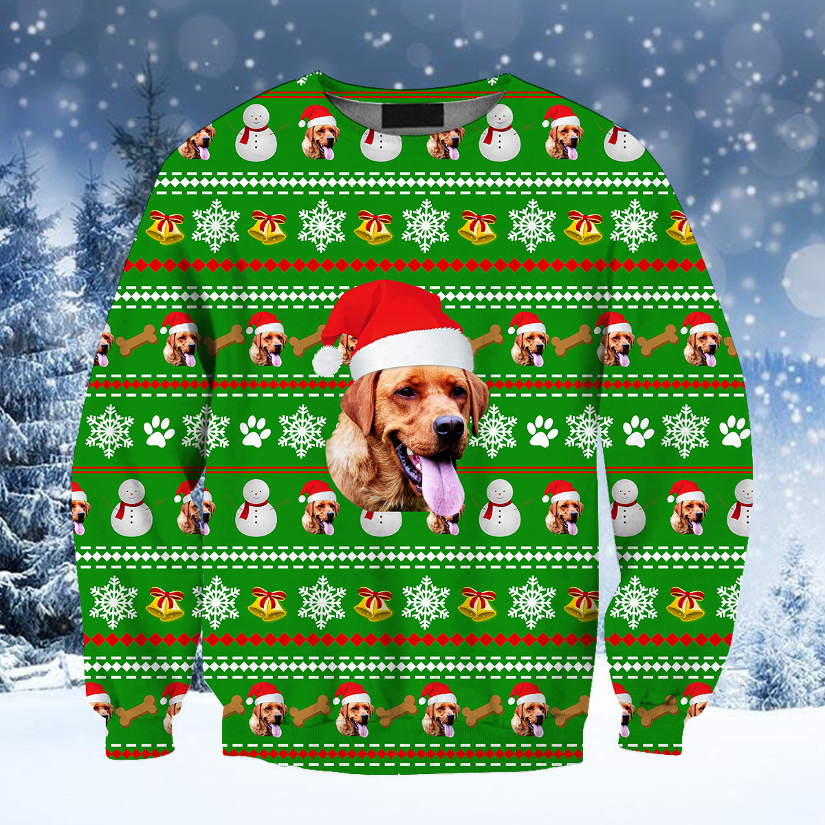3D All Over Print Dog Christmas-Apparel-HbArts-Sweatshirt-S-Vibe Cosy™