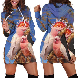 All Over Printed Parrots Tops Hoodie Dress-Apparel-PHL-Hoodie Dress-S-Vibe Cosy™