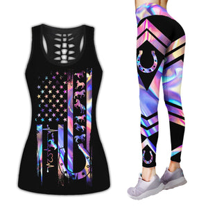 Horse Flag Combo Tank + Legging TA061501-Apparel-TA-S-S-Vibe Cosy™